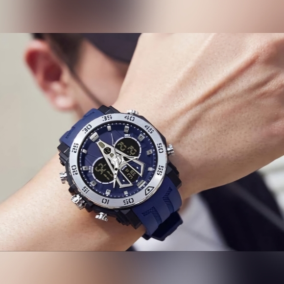 Men's Tactical 5 ATM Stainless Steel Tactical Sports Watch - Picture 2 of 6